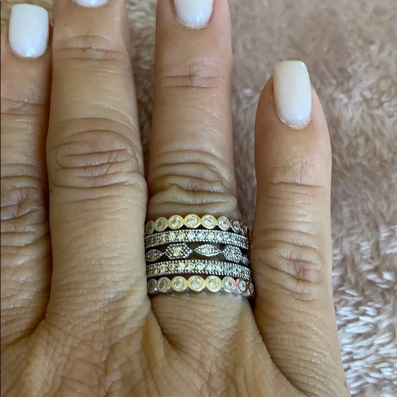 𝅺NEW Silver 925 Stackable ring set5 on the set - Picture 5 of 7